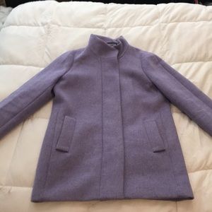J CREW STADIUM-CLOTH COCOON COAT heather purple